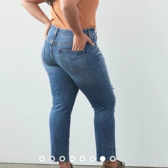 ANTHROPOLOGIE PIlcro The Vintage Straight Distressed Jeans Size 32 - Picture 3 of 13